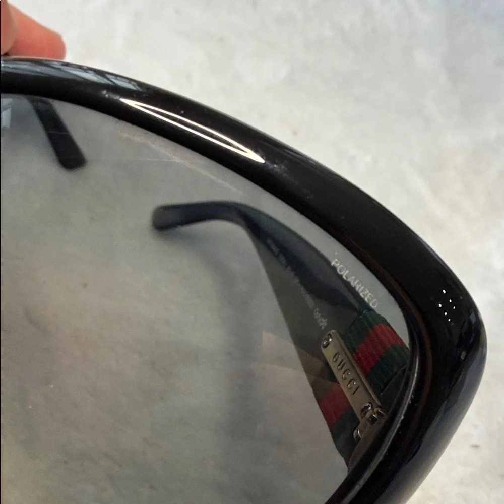 Gucci Fashion Black Polarized Colored Stripes Optyl Sunglasses Made in Italy - Picture 8 of 9
